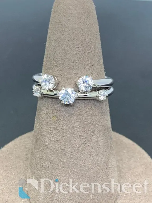 Swarovski Silver Tone Rings Set