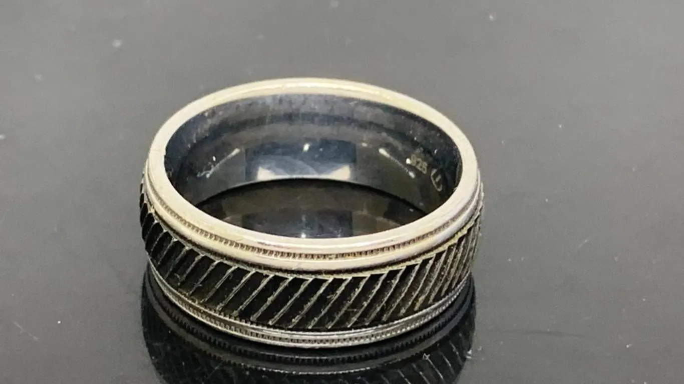 Sterling Silver Men's Wedding Band