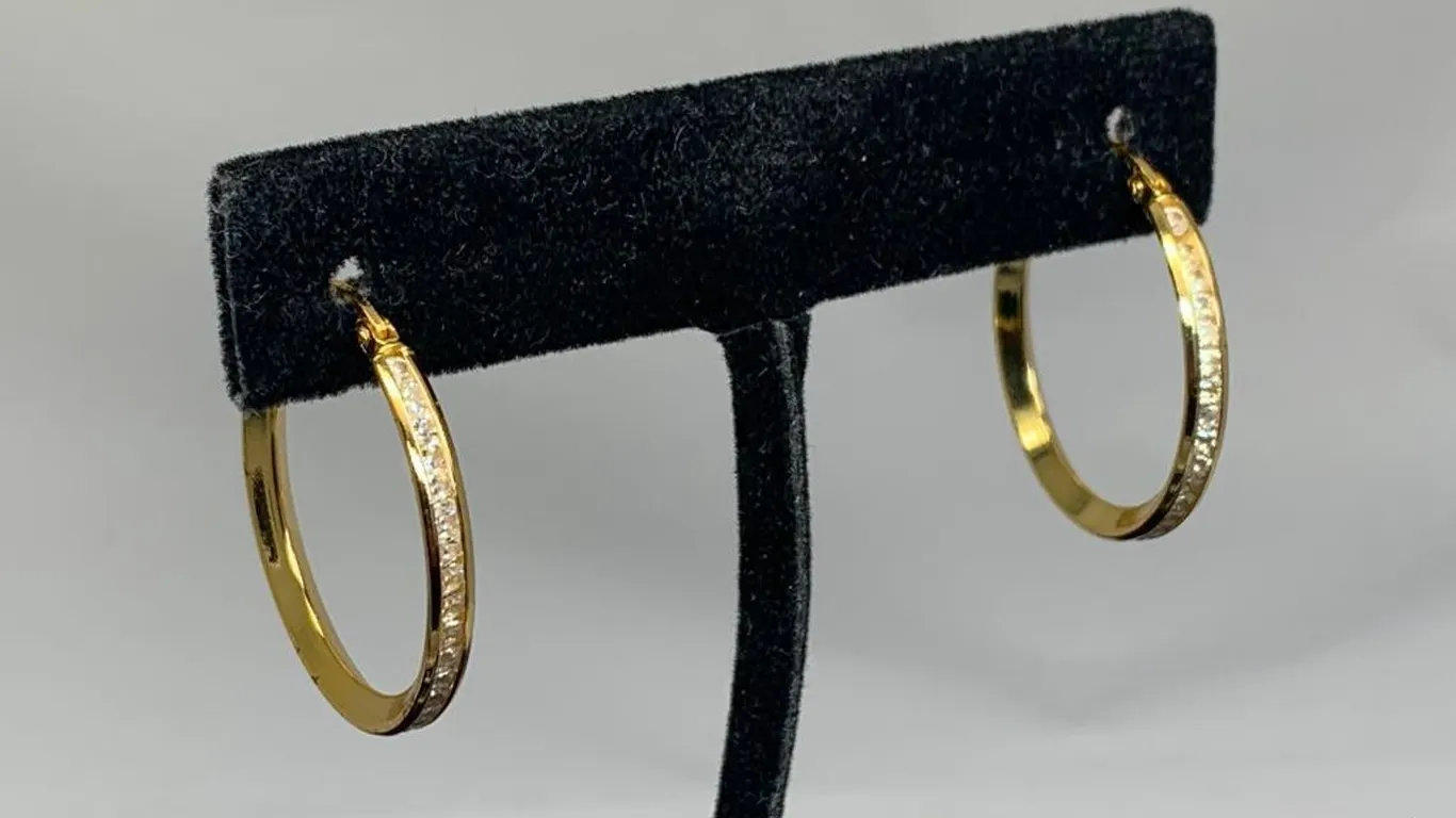 Gold Tone Hoop Earrings