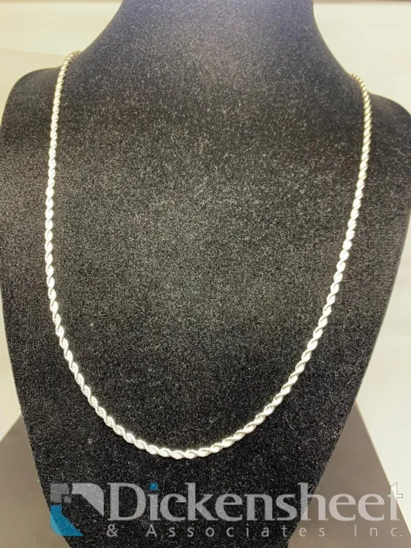 Silver Tone Rope Necklace