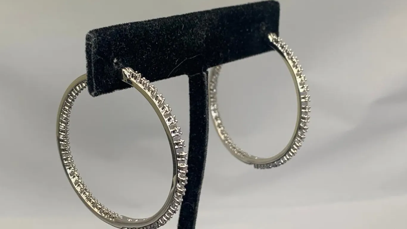 Silver Tone Hoop Earrings