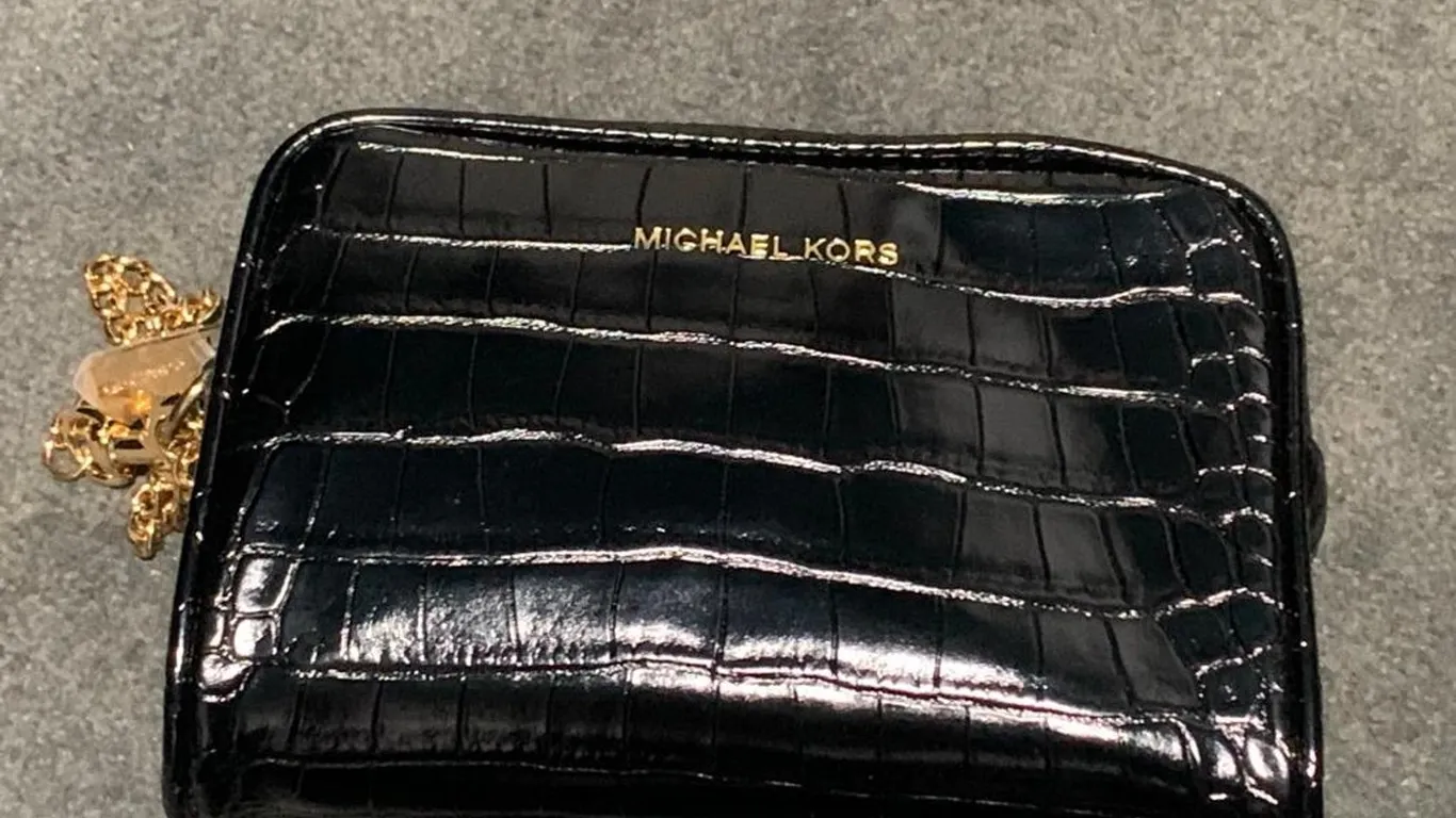 Michael Kors Bag Purse Black With Gold Tone Chain