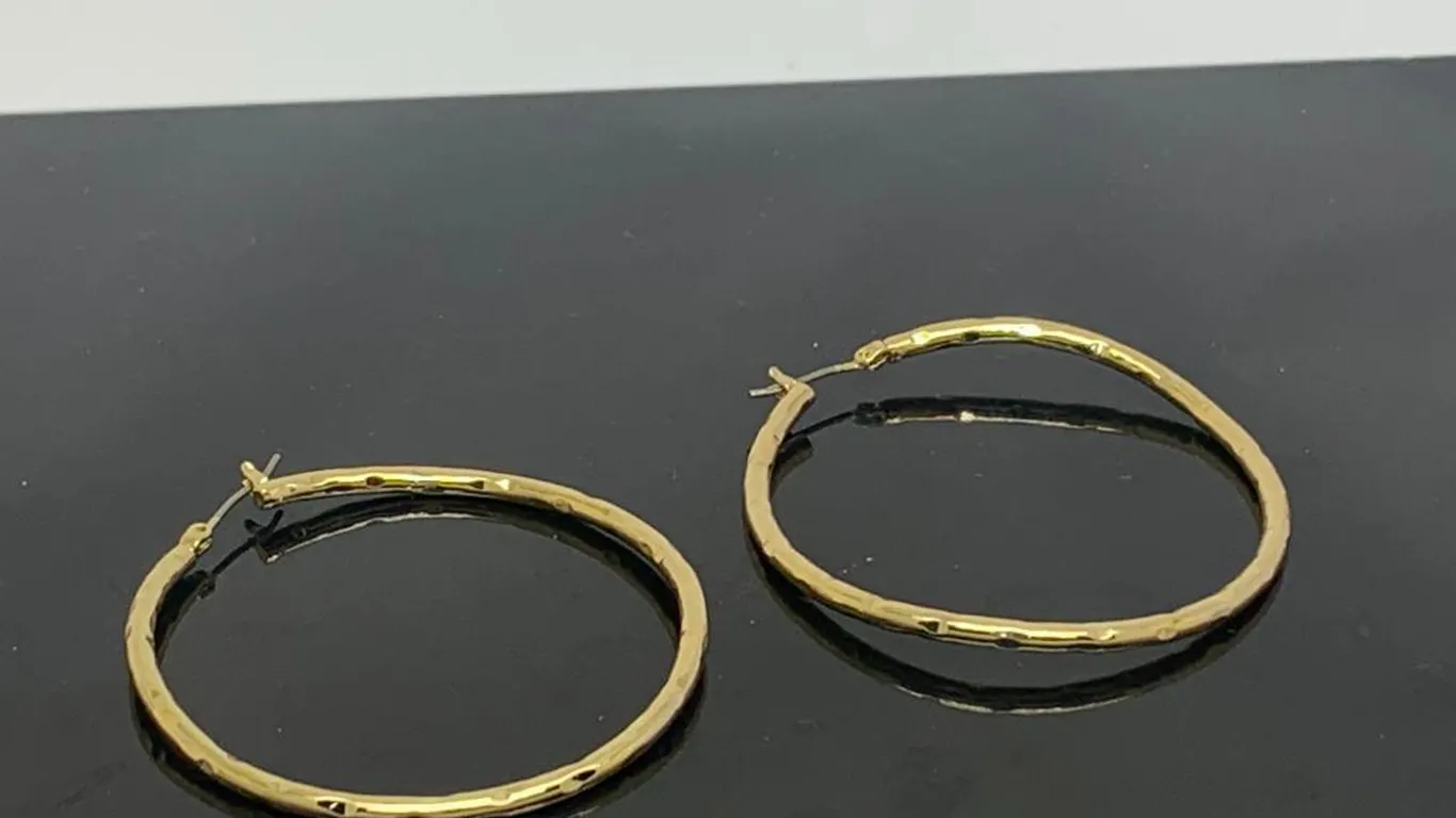 Gold Tone Hoop Earrings