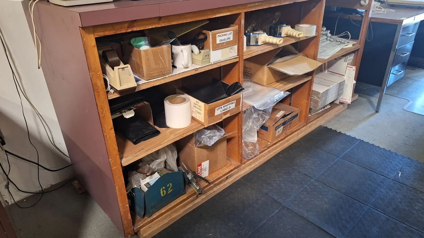 Shipping/Receiving Desk with Contents, 84"x24"x34"