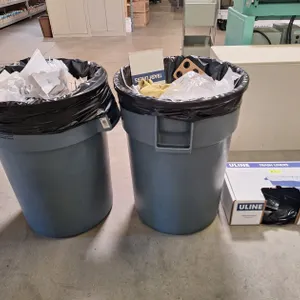 2 Brute Trash Bins with Bags