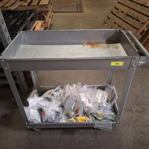 2-Tier Metal Shop Cart, 16"x30"x32"
