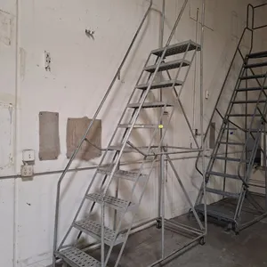 Metal Rolling Staircase, 96" Top Step