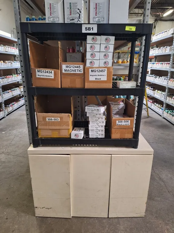 3-Tier Poly Shelf, 36"x18"x28"