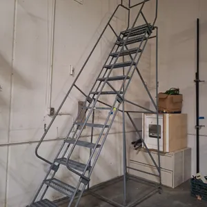 Metal Rolling Staircase, 120" Top Step
