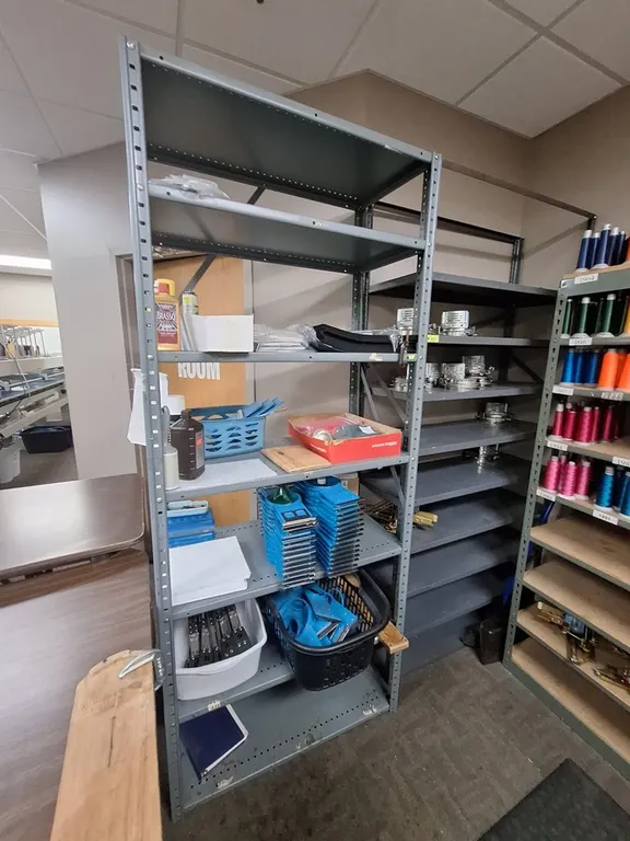 2 Metal Shelves, 36"x18"x84"