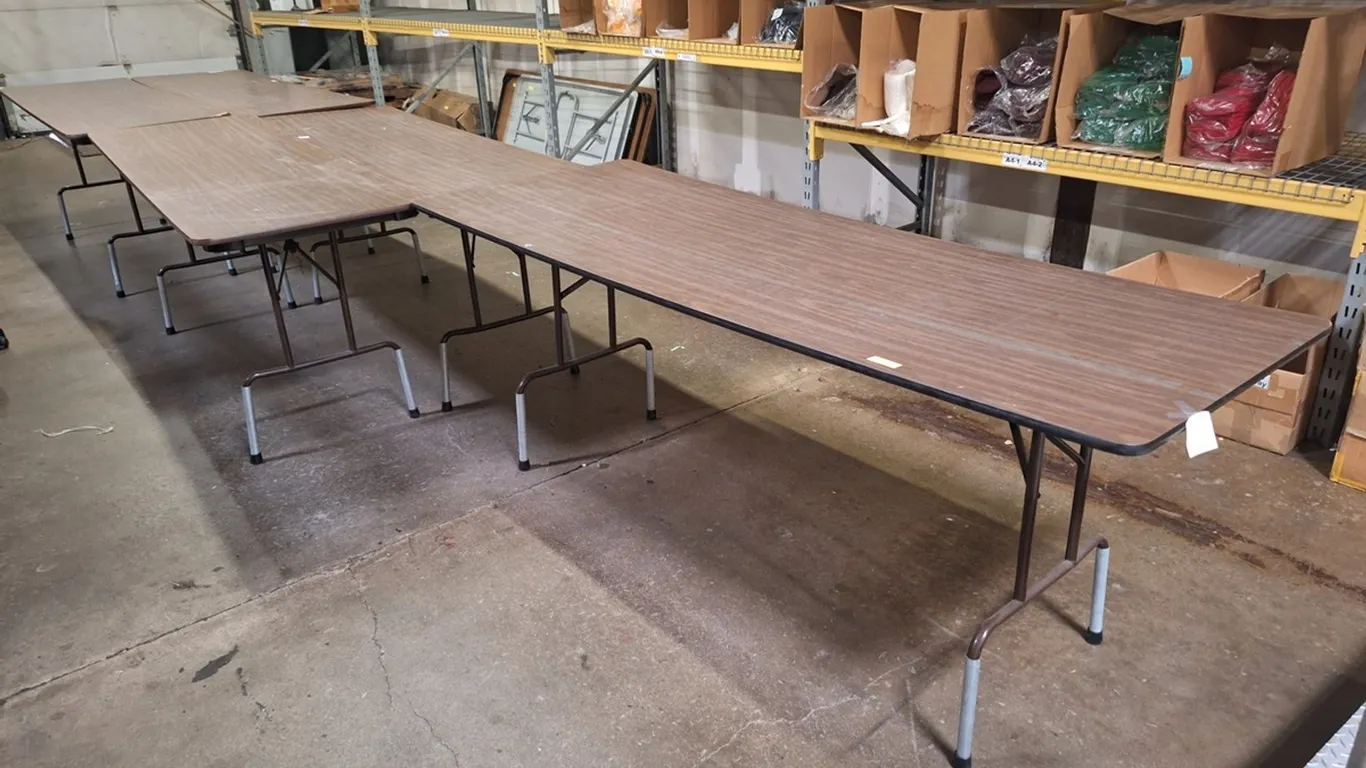 5 Folding Tables, 96"x36"x36"