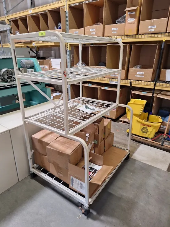 4-Tier Wire Shelf on Wheels, 41"x32"x61"