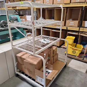 4-Tier Wire Shelf on Wheels, 41"x32"x61"