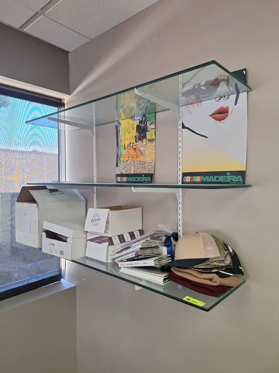 Wall Shelf with Glass Shelves