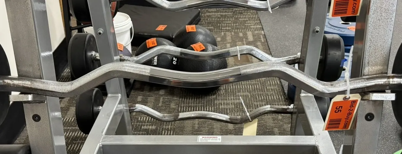 TKO EZ Curls Fixed Barbell - 90 Pounds