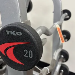 TKO EZ Curls Fixed Barbell - 20 Pounds
