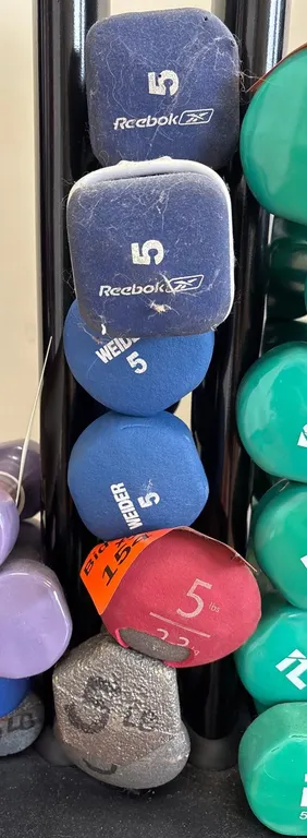 (7) 5 Pound Free Weights