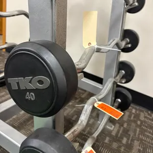 TKO EZ Curls Fixed Barbell - 40 Pounds