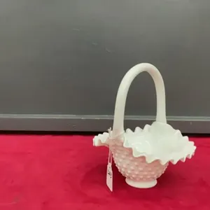 WHITE FFENTON HOBNAIL BASKET