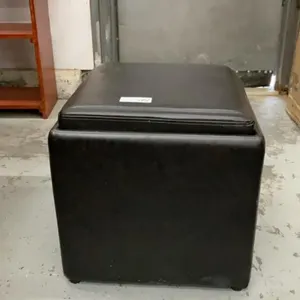 SQUARE STORAGE OTTOMAN W/ TRAY