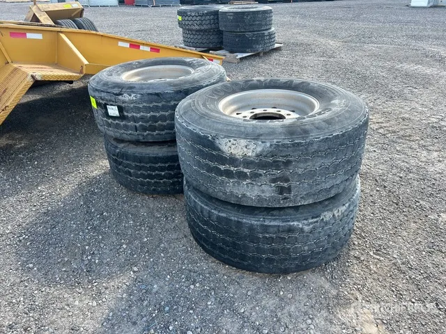 Quantity of (4) Goodyear 445/65R22.5 Tires