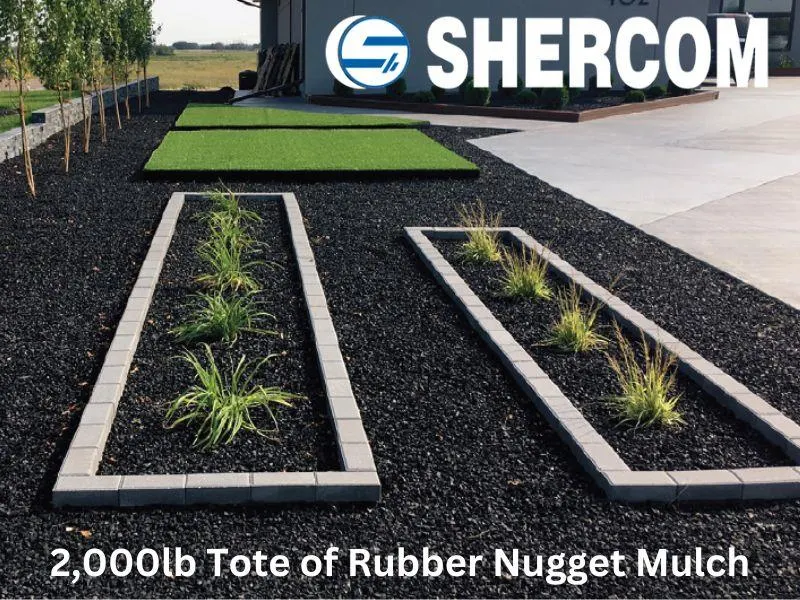 2,000lb Tote OR 100-20lb bag of SEMI Nugget Mulch - Black from Shercom, Saskatoon (Retail Value $1,000)