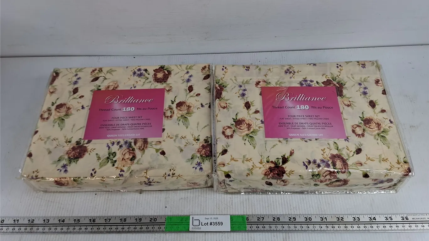 (2) Brilliance Four Piece Sheet Sets