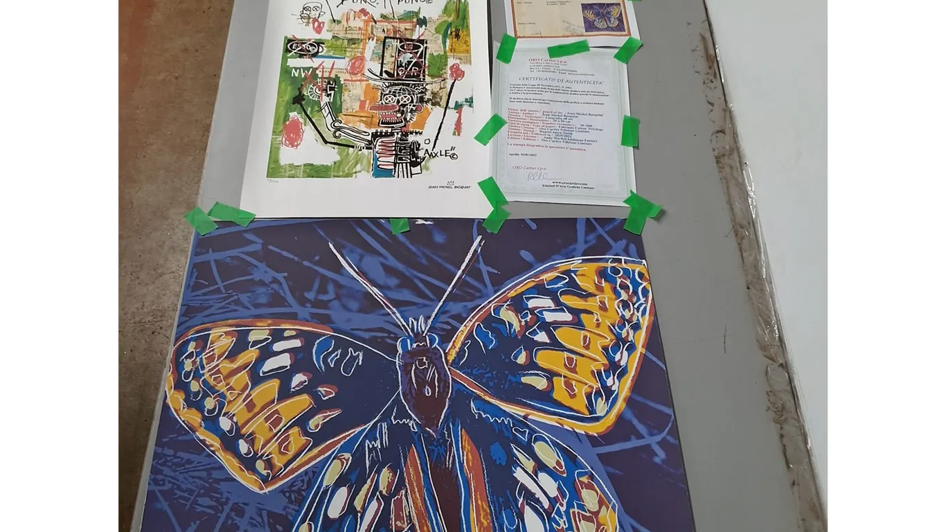 Despues de un Puno by the Jean-Michel Basquiat, Andy Warhol San Francisco Silverspot Butterfly Print
