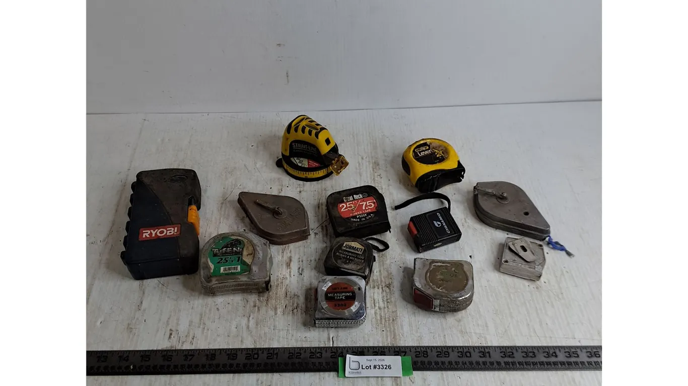 Ryobi Drill Bit Set, Assorted Tape Measures & Chalk Lines, Misc.