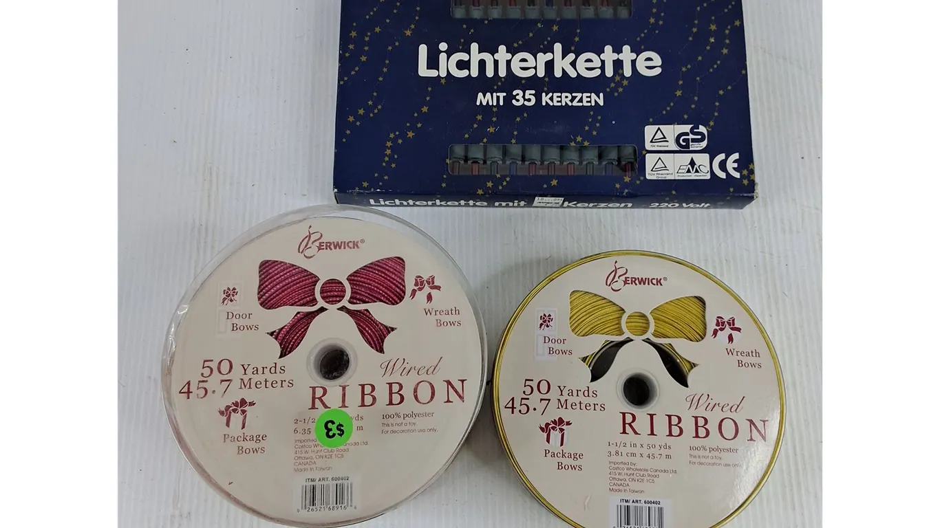 Christmas Tree Lights - As Is, Wired Ribbons