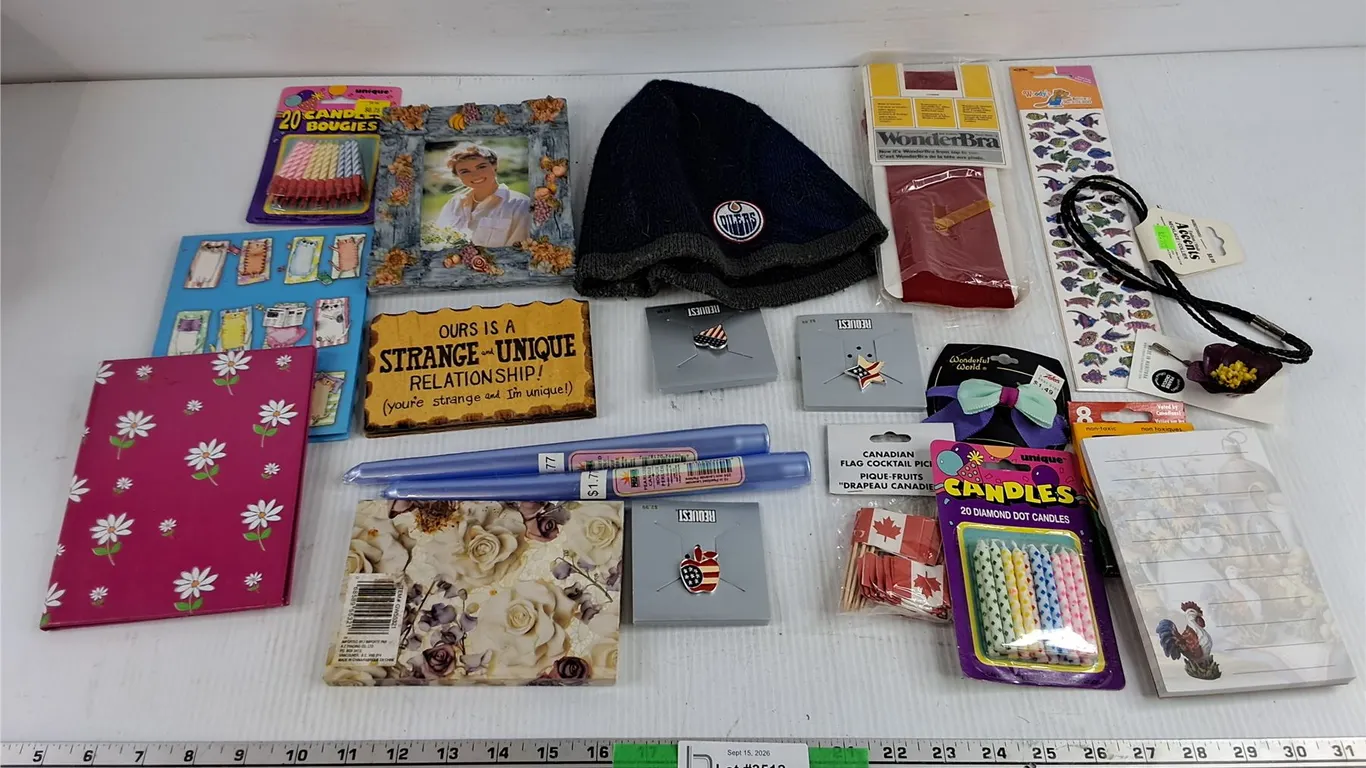 Oilers Toque, Lapel Pins, Candles, Photo Books, Cocktail Picks, Misc