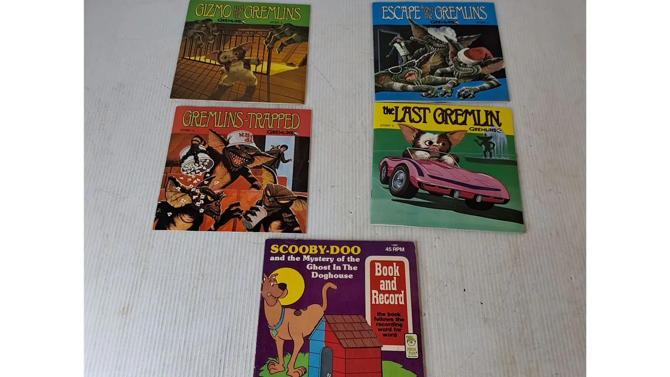 Gizmo & The Gremlins; Storybooks 2-5 With Records, Scooby-Doo Book (no record)