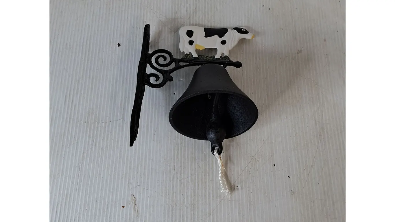 Cast Iron Wall-Mounted Cow Bell