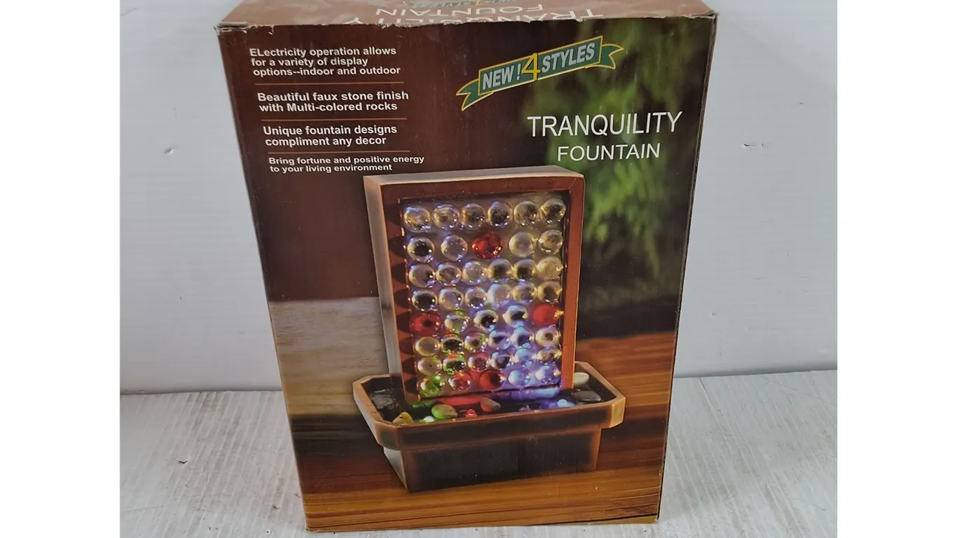 Acrylic Bead Fountain Untested with Box & Instructions