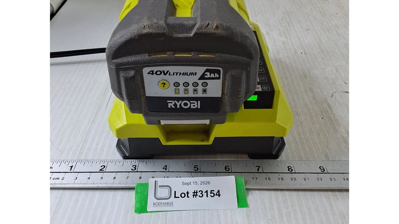 Ryobi 40v Lithium Power Charger and Battery Powers On As-Is