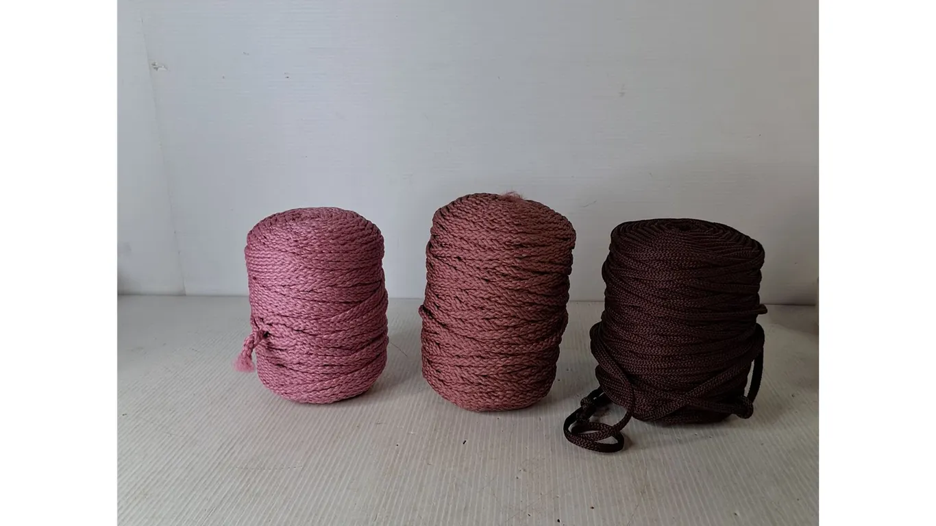 (3) Spools Of Knitted & Braided Craft Cord