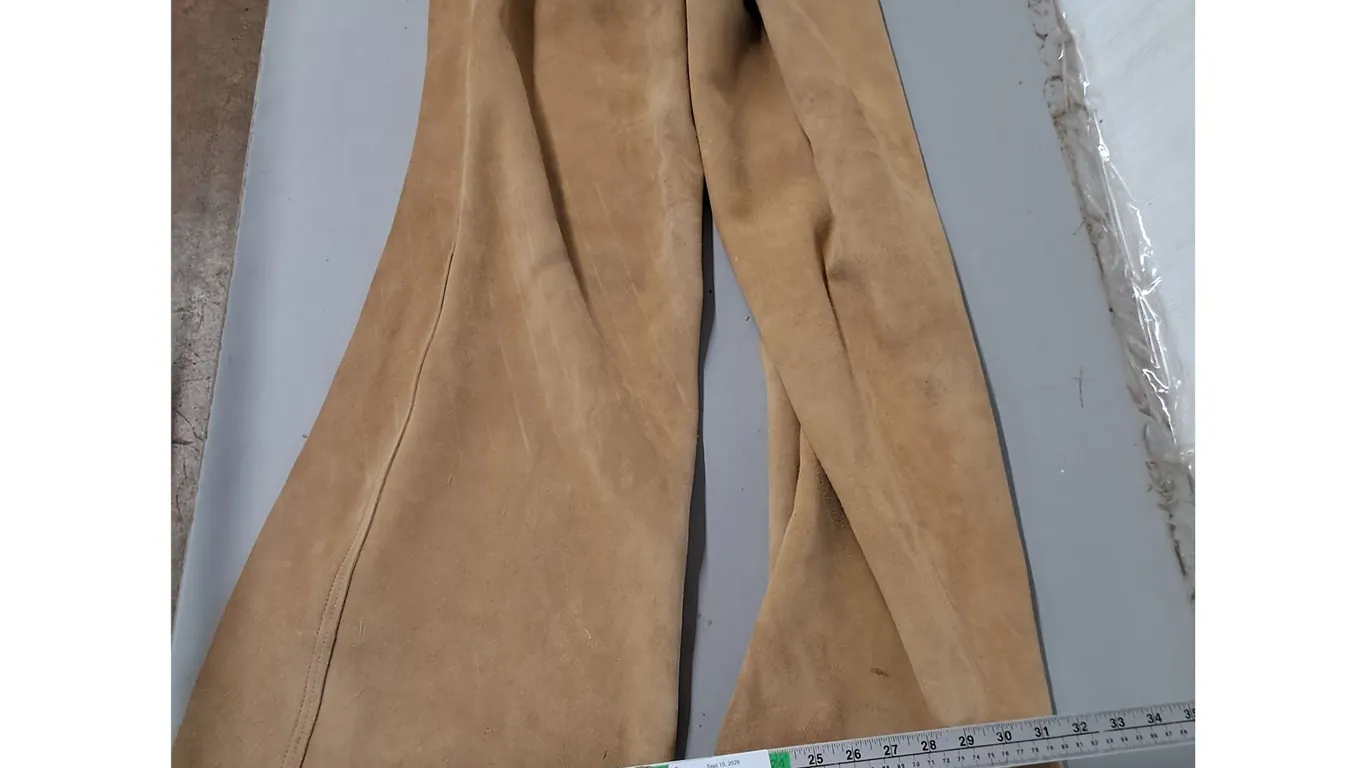 Tan Suede Leather Western Chaps 42" Long