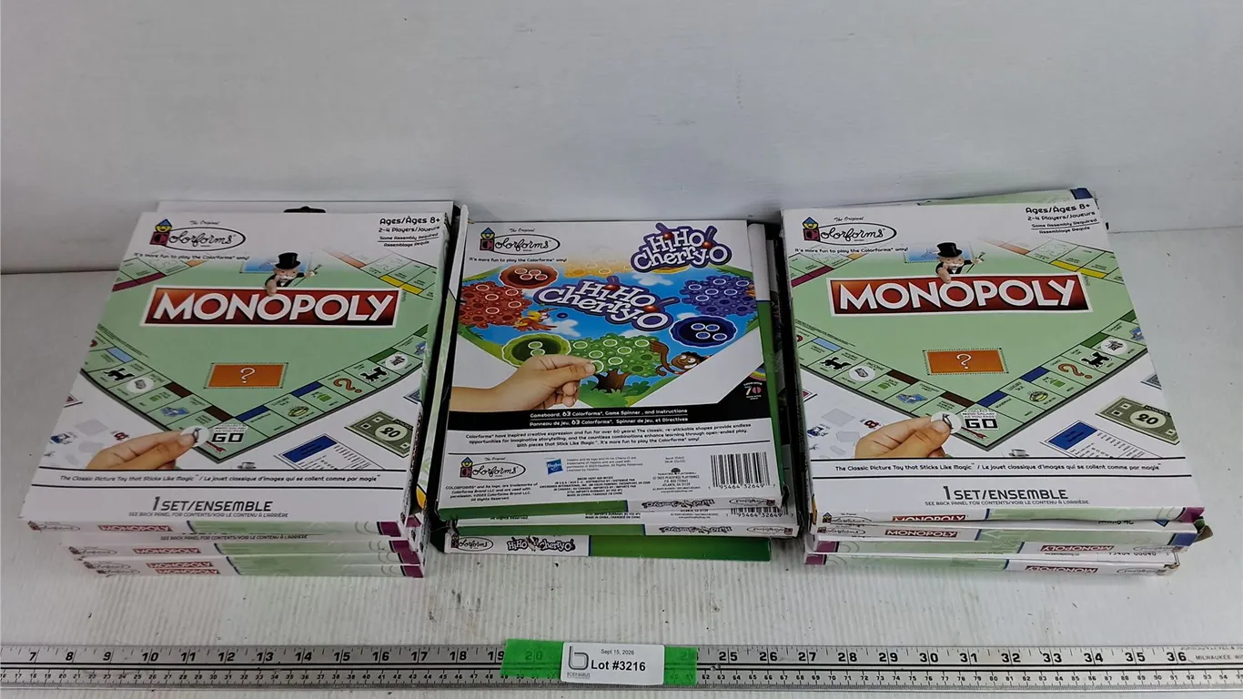 Colorforms Picture Toy That Sticks Like Magic Sets - Monopoly & HiHo Cherry O