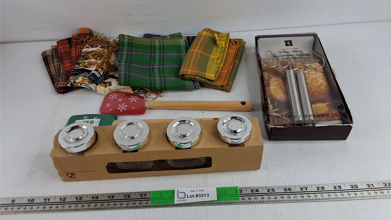 Turkey Lifters, Kitchen Towels, Silicone Spatulas, iKea Jars