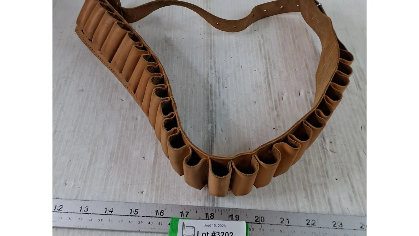 Leather 25 Round Shotgun Shell Belt