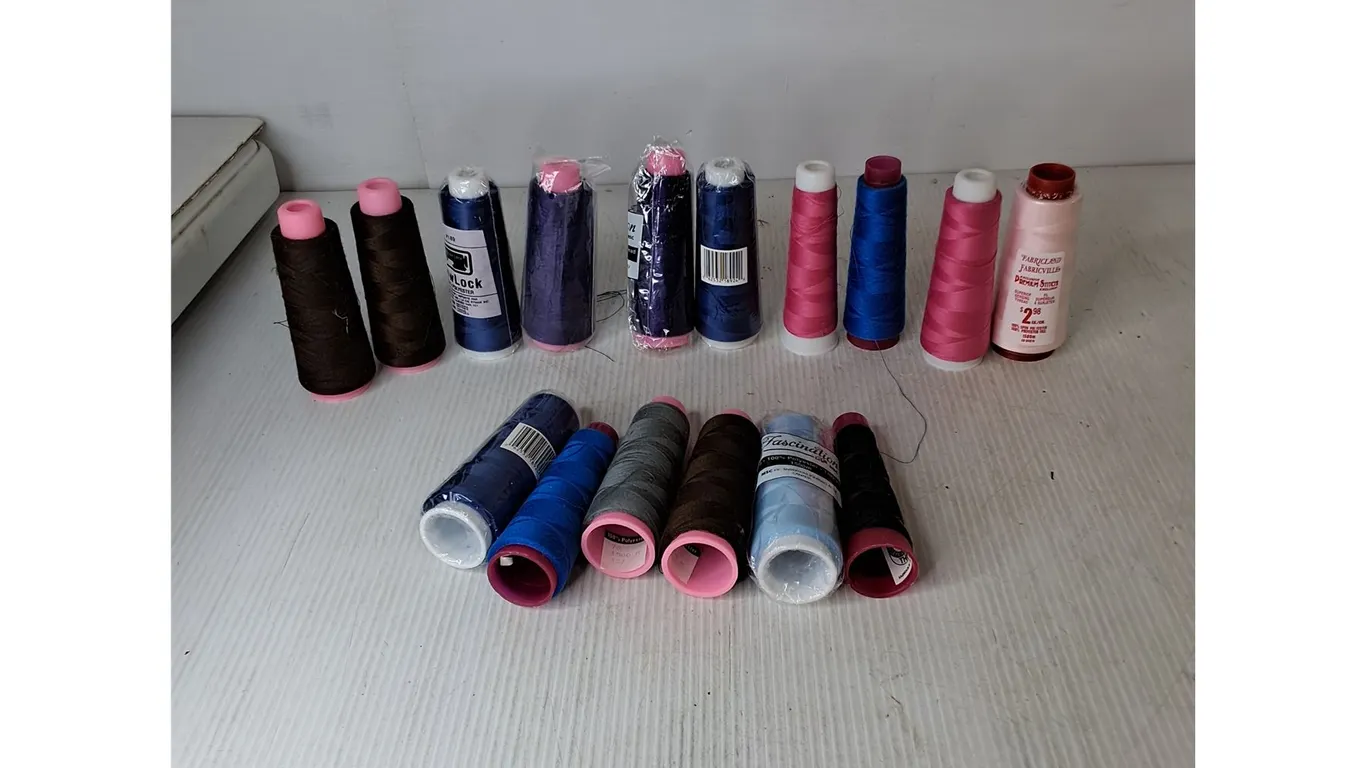 Various Colours Cones of Sewing Thread ( as is)