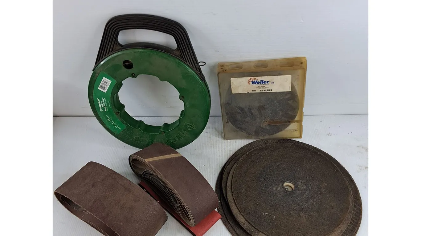 Sanding Belts, Steel Fish Tape, Grinding Wheels