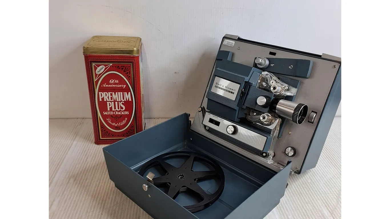 Bell & Howell Autoload Movie Projector (Untested), Vintage Tin