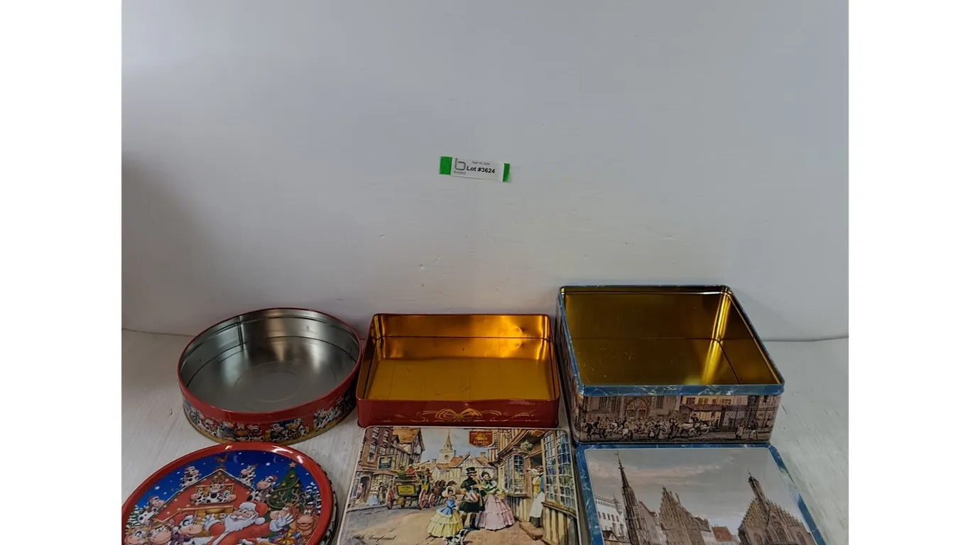 (3) Metal Cookie Canister Tins