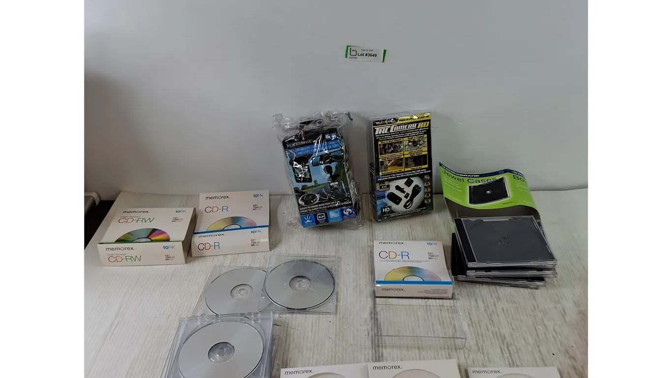 Tac Camera Body Cam & Xtreme Dashboard Camera, Assorted Disc Sleeves And Cases