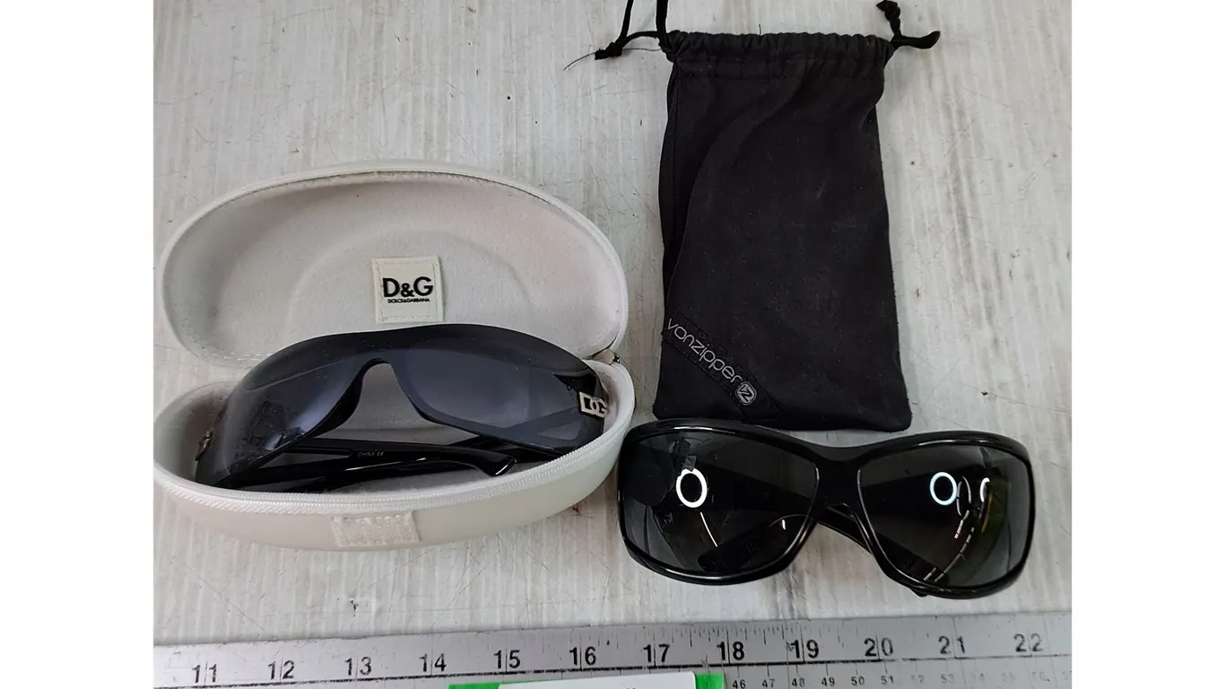 (2) Pairs Sunglasses, D&G, Van Zipper Brands