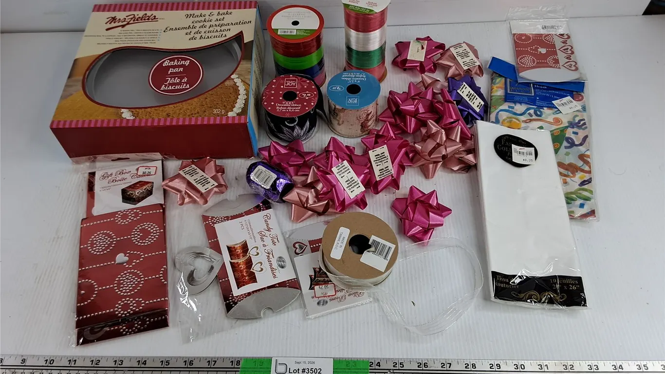 Make & Bake Cookie Set, Ribbons, Tissues, Sheets, Misc