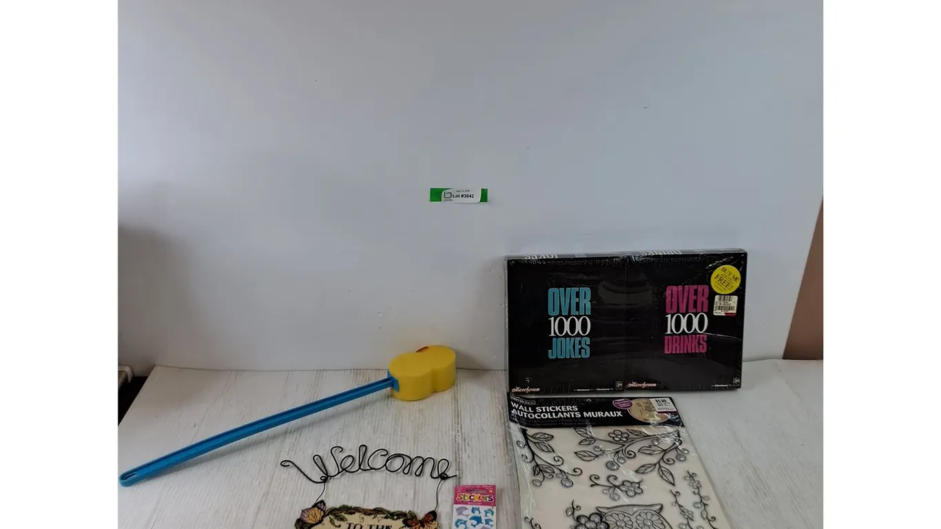 Scrubbing Sponge, Welcome Sign, Wall Stickers, 1000 Jokes CD ROM Sealed