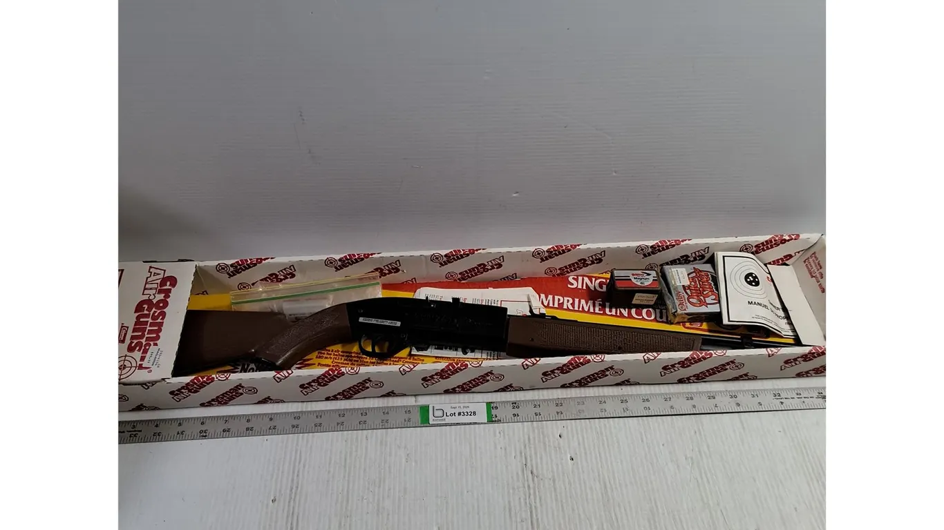 Crosman Single Pump Air Rifle in Original Box with BB's and Pellets