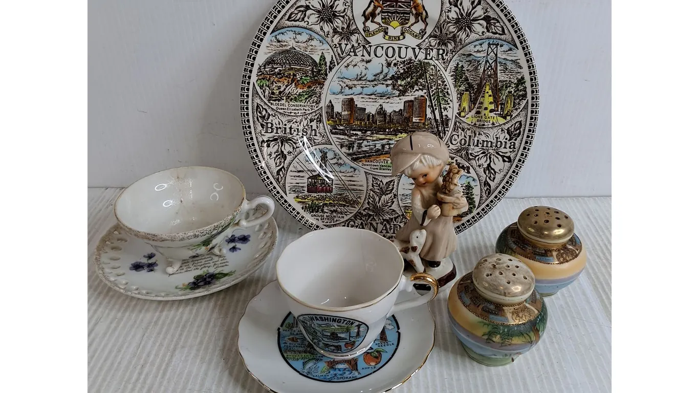 Teacup/Saucer Sets, Salt/Pepper Shakers, Decorative Plate, Ornament